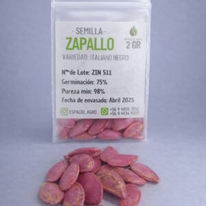 Semillas Zapallo Italiano Variedad Negro 2grs