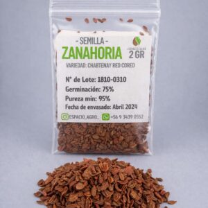 Semillas Zanahoria Variedad Chabtenay Red Cored 2 grs