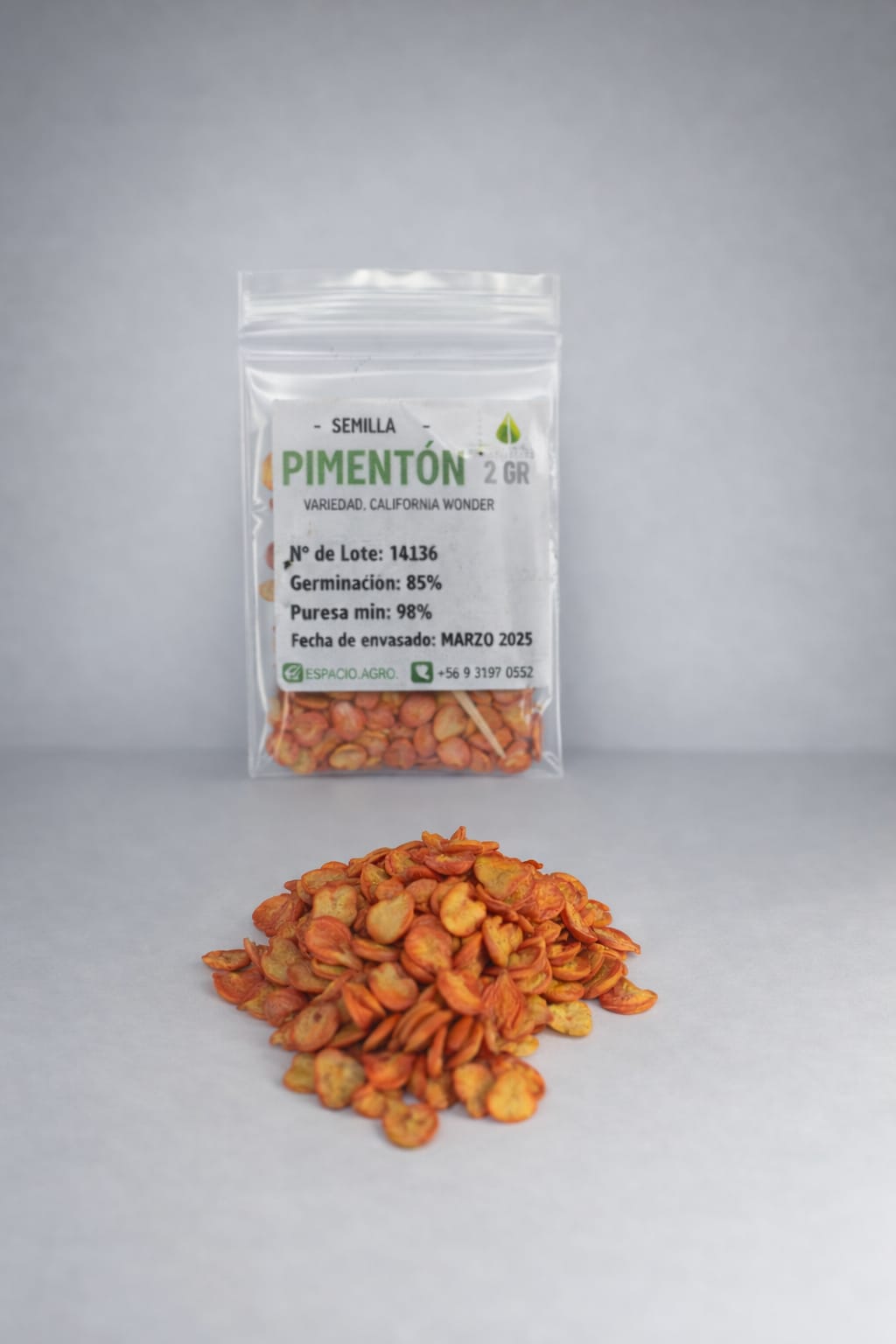 Semillas Pimenton Variedad Morron California 2 grs auto draft