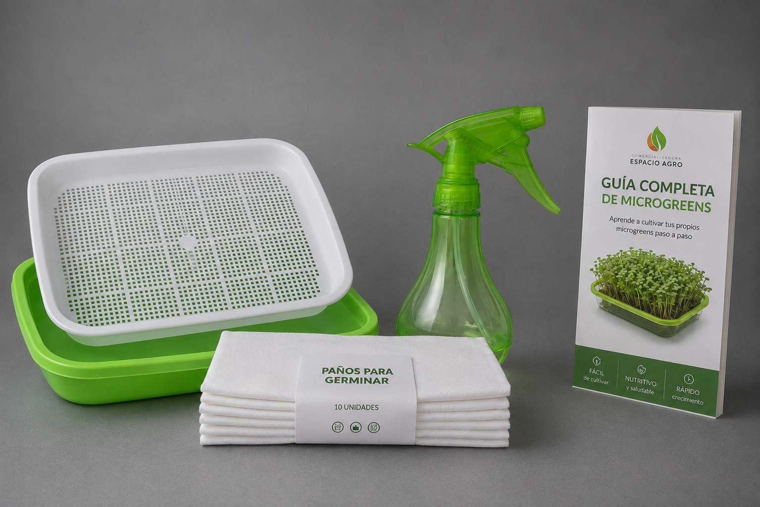 Kit Microgreen O Brotes Esencial (gourmet-alimentación) kit microgreen o brotes esencial (gourmet alimentación)