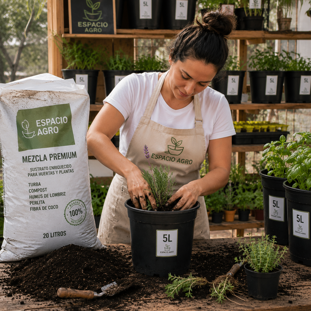 Kit Para Transplante De Plantas De Interior (4macetas De 5 LITROS) kit para transplante de plantas de interior (4macetas de 5 litros)