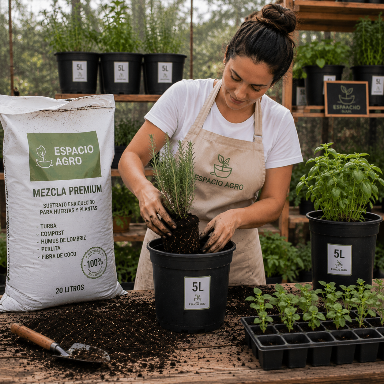 Kit Para Transplante De Plantas De Interior (4macetas De 5 LITROS) kit para transplante de plantas de interior (4macetas de 5 litros)