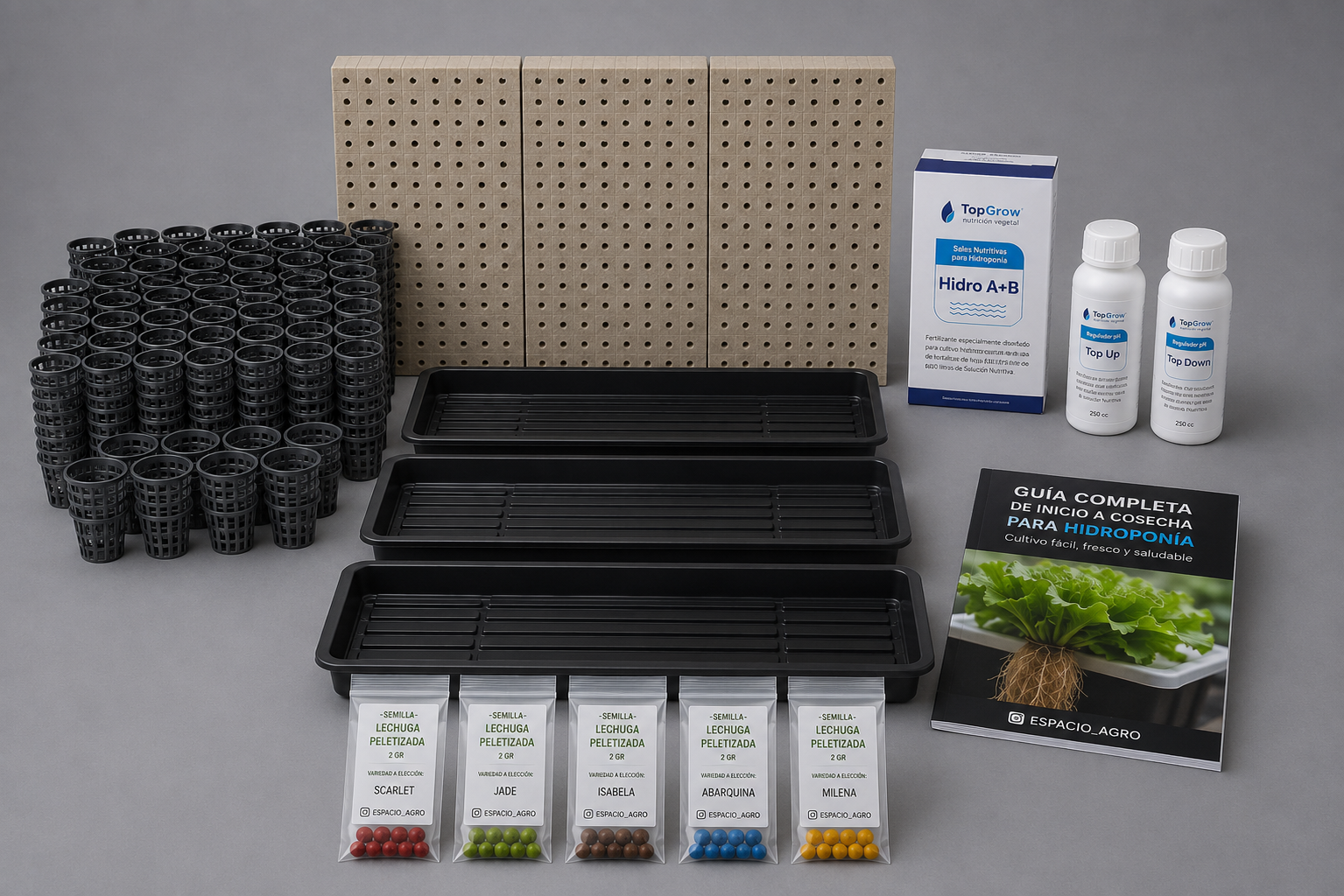 Kit Hidropónico Para Sistema De Cultivo (EXPERTO) kit hidropónico para sistema de cultivo 1.000 plantas